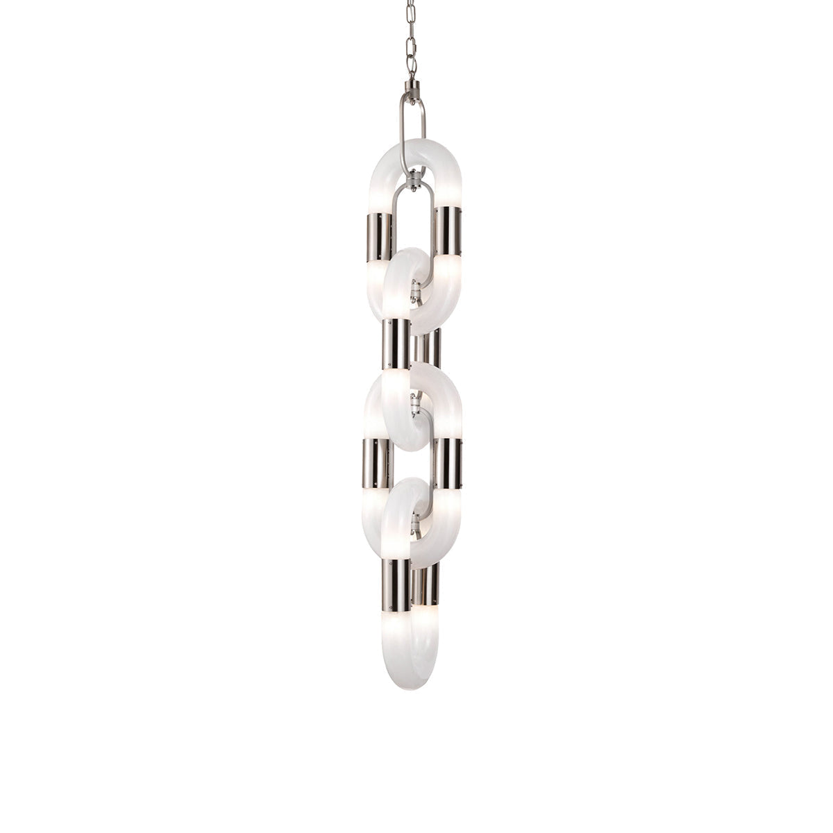 Lampada a sospensione in acciaio inox moderno a catena