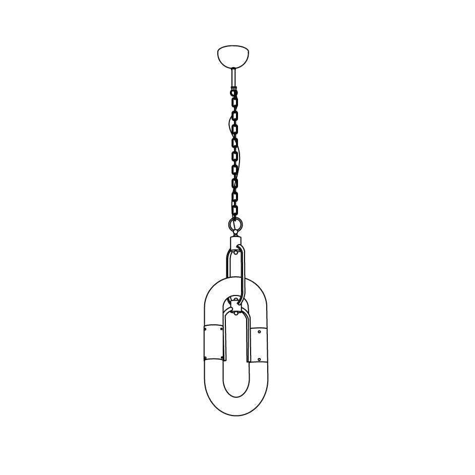 Lampada a sospensione in acciaio inox moderno a catena