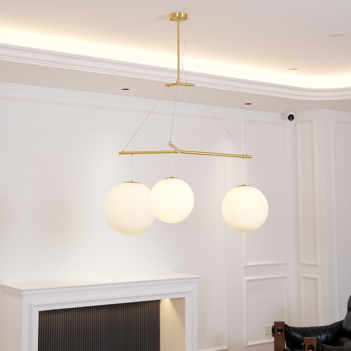 Triad lampada a sospensione in vetro minimalista
