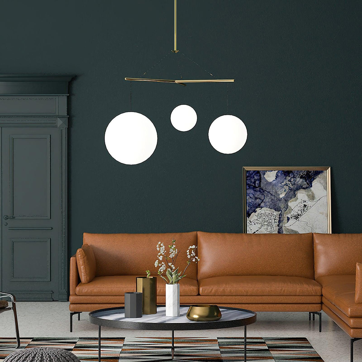 Triad lampada a sospensione in vetro minimalista