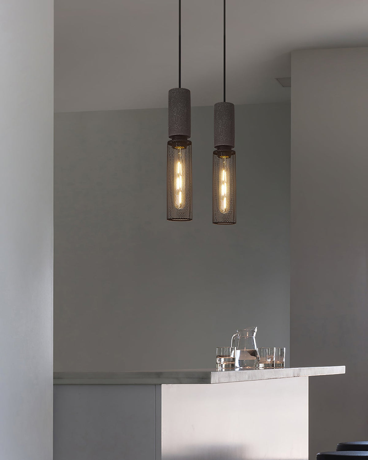 Lumeraine lampada a sospensione in Cemento Grigio