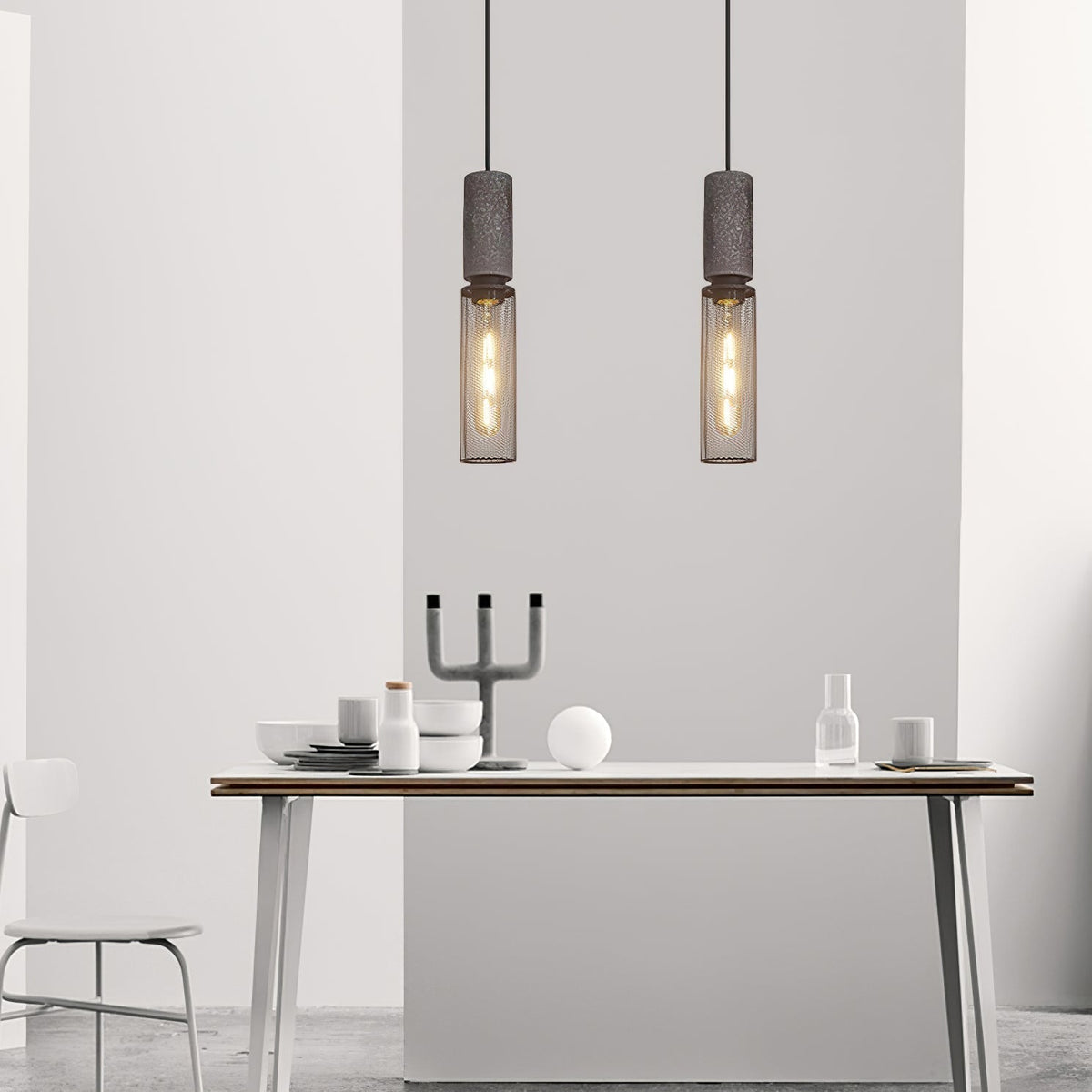Lumeraine lampada a sospensione in Cemento Grigio