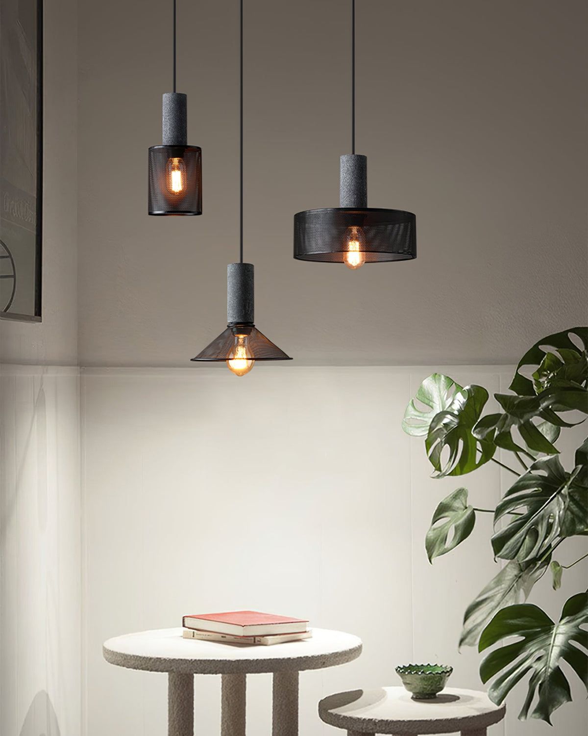 Lumeraine lampada a sospensione in Cemento Grigio