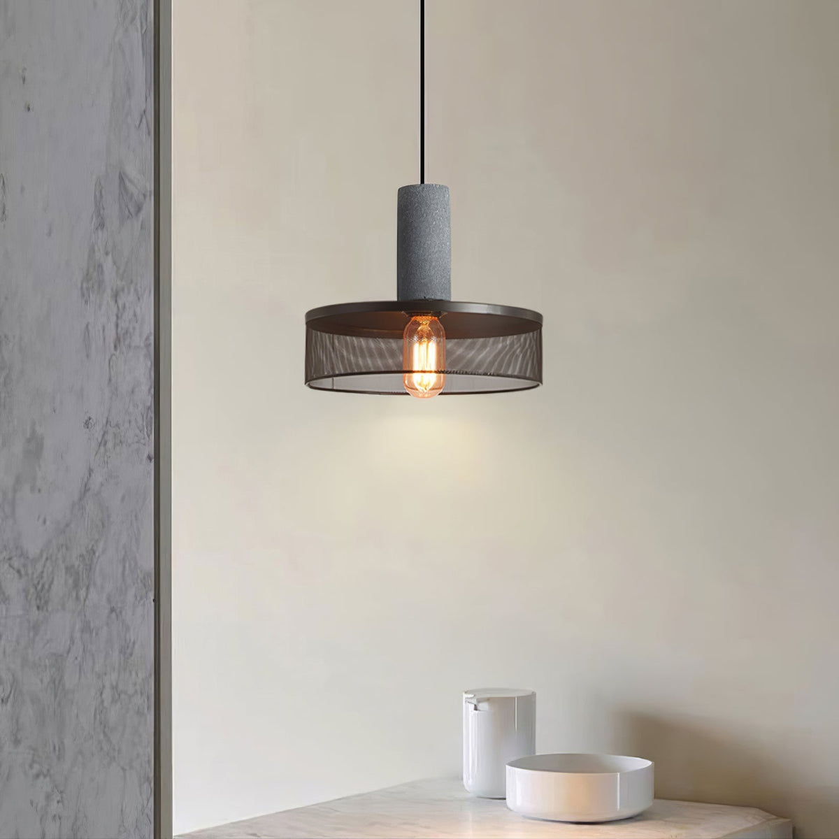 Lumeraine lampada a sospensione in Cemento Grigio