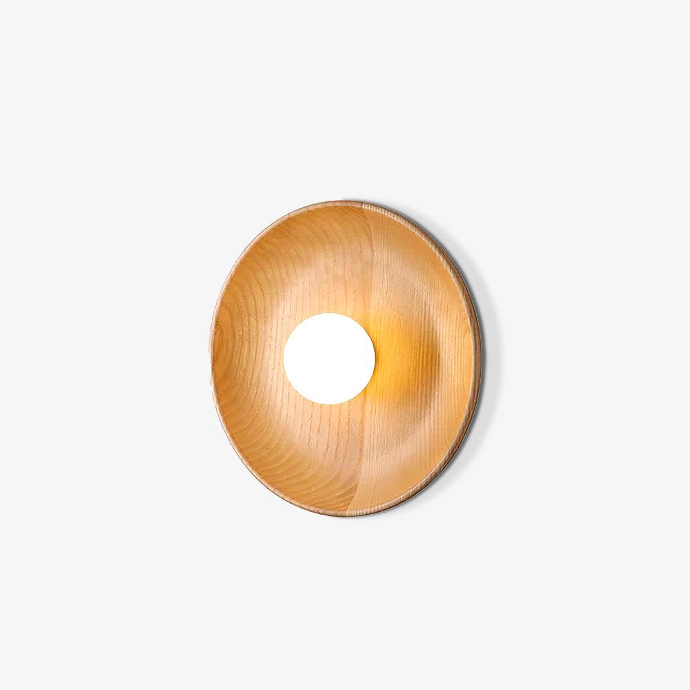 Sirixa lampada da parete in vetro e legno moderno minimalista