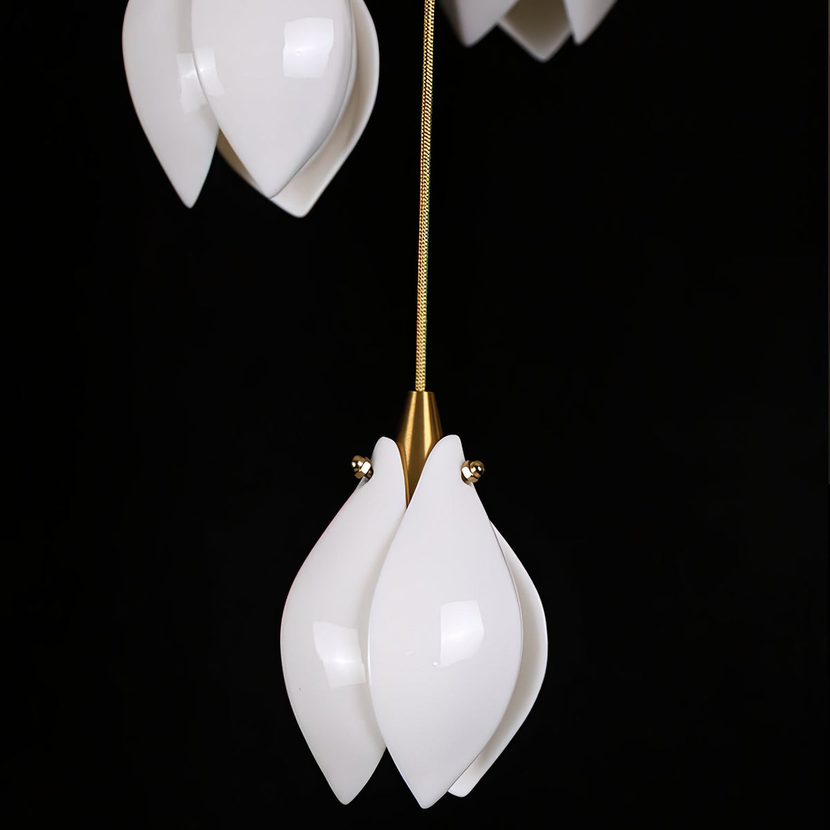 Fioenaya lampada a sospensione in Ceramica bianca con Motivo Florale floreale
