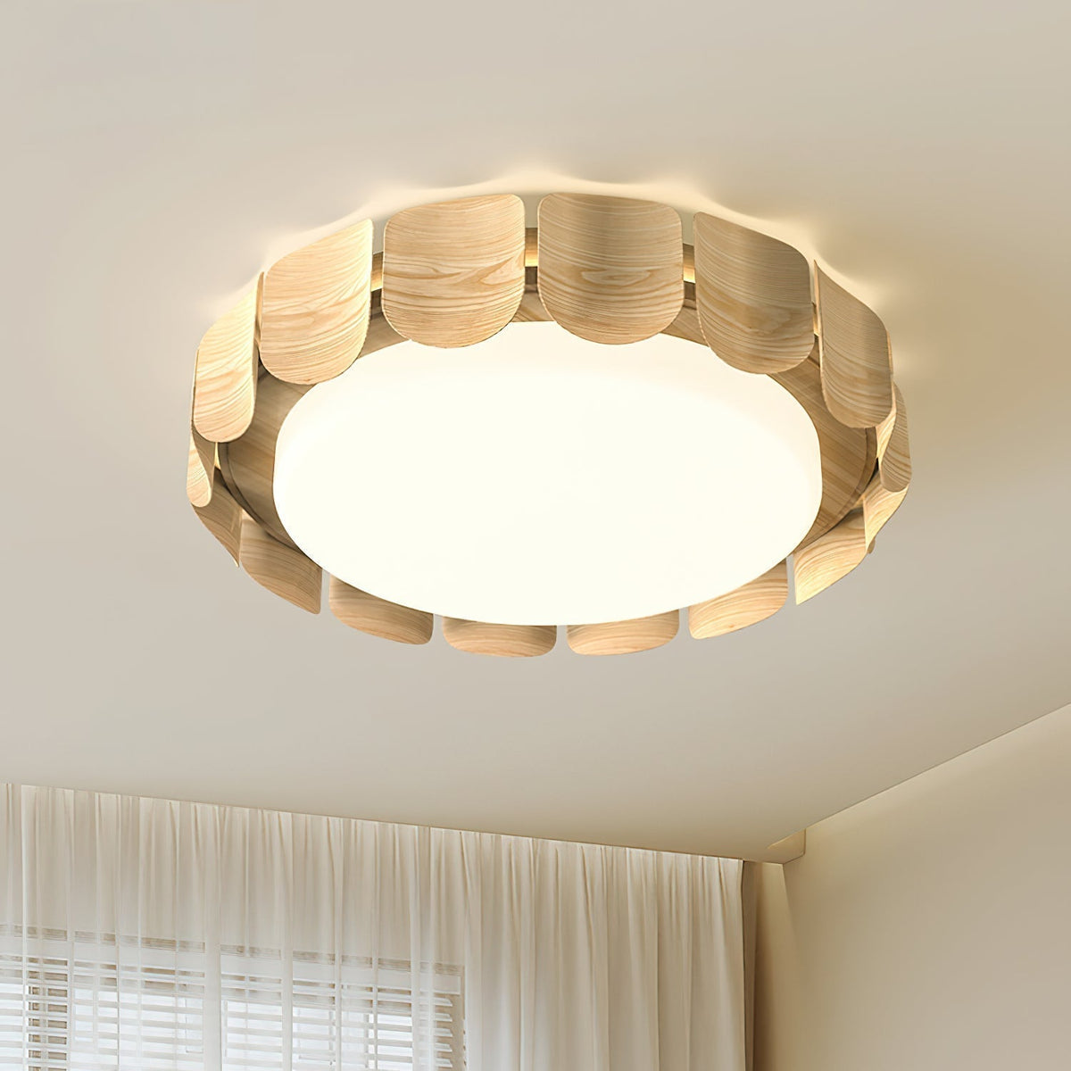 Ardura lampada da soffitto LED in legno di noce
