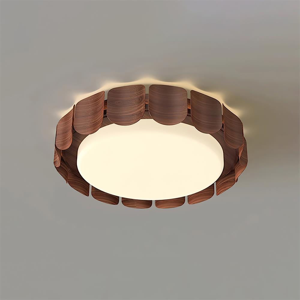 Ardura lampada da soffitto LED in legno di noce
