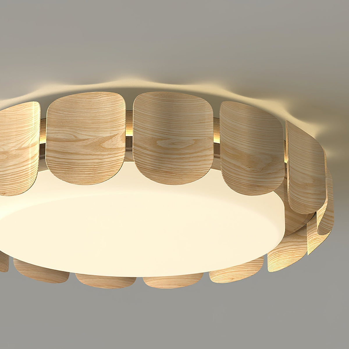 Ardura lampada da soffitto LED in legno di noce