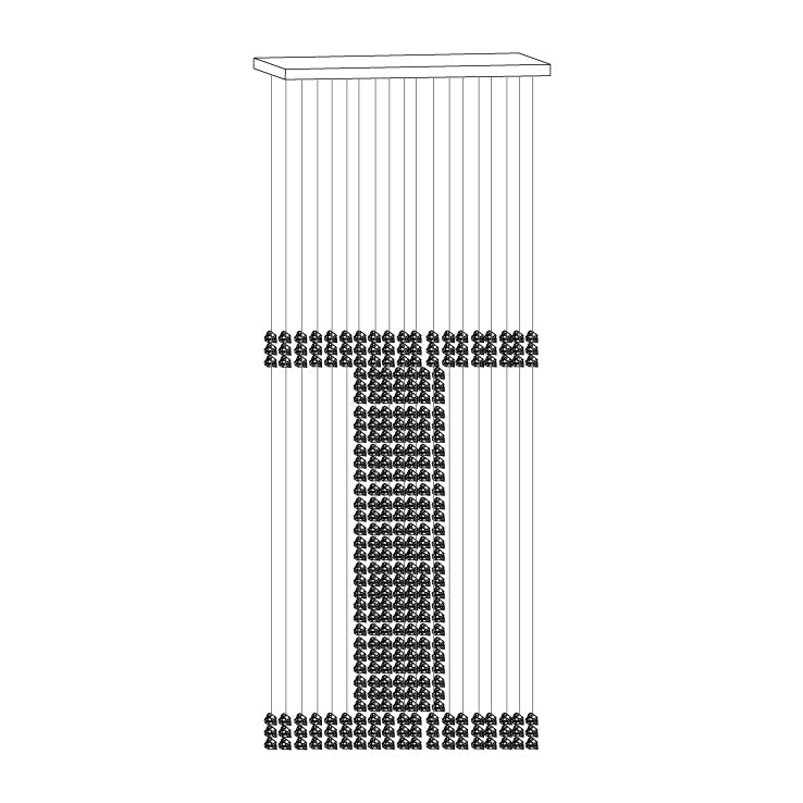 Orelelora lampadario Carbone lineare I