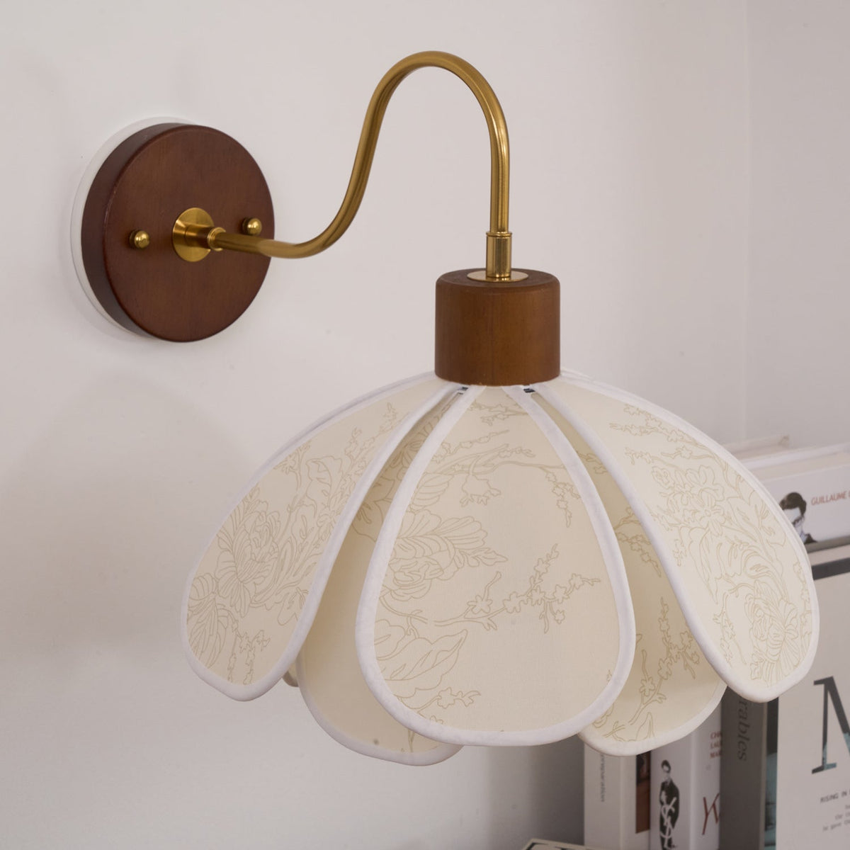 Florayne lampada da parete vintage in vetro Finito a fiore