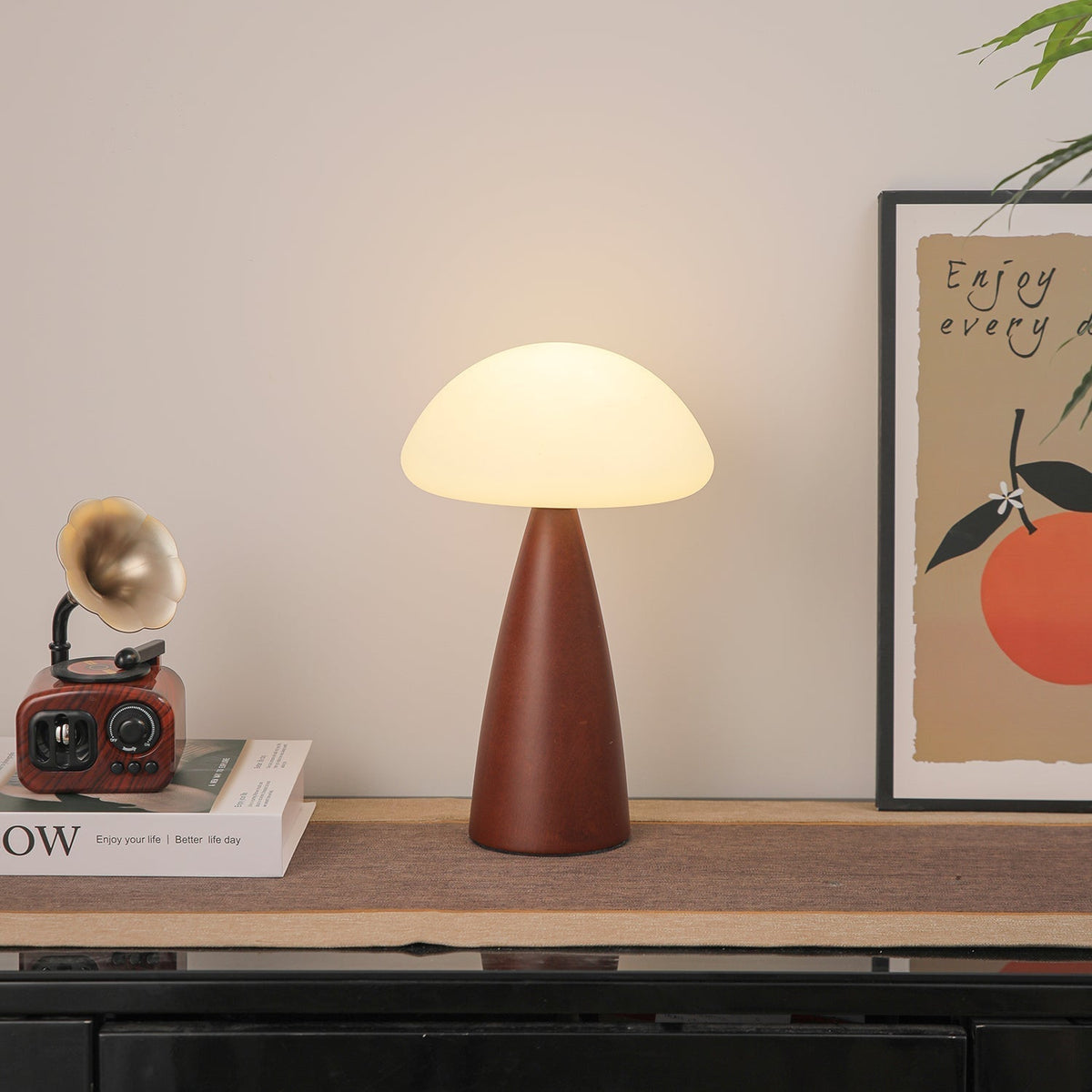 Ibisin lampada da tavolo contemporanea in legno