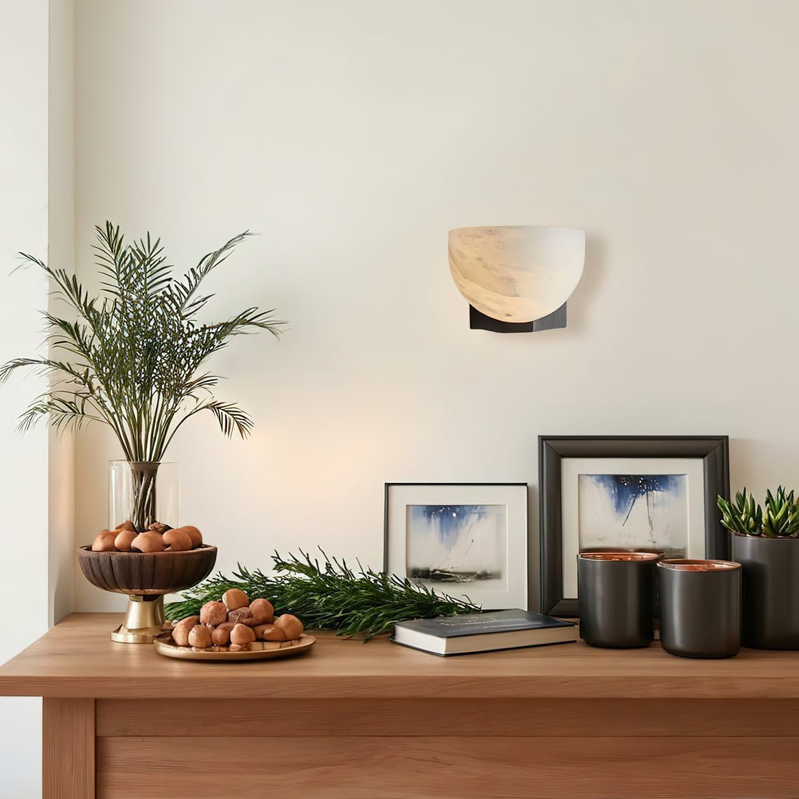 Corvina Bowl alabastro lampada da parete