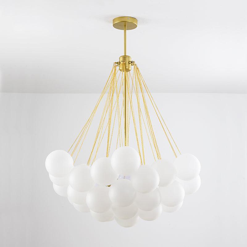 Lustra Lux Lampadario con Bolle in Vetro Satinato - Relic Pieces