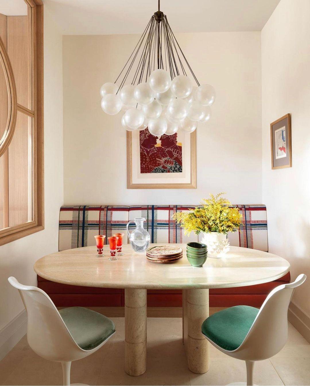Lustra Lux Lampadario con Bolle in Vetro Satinato - Relic Pieces