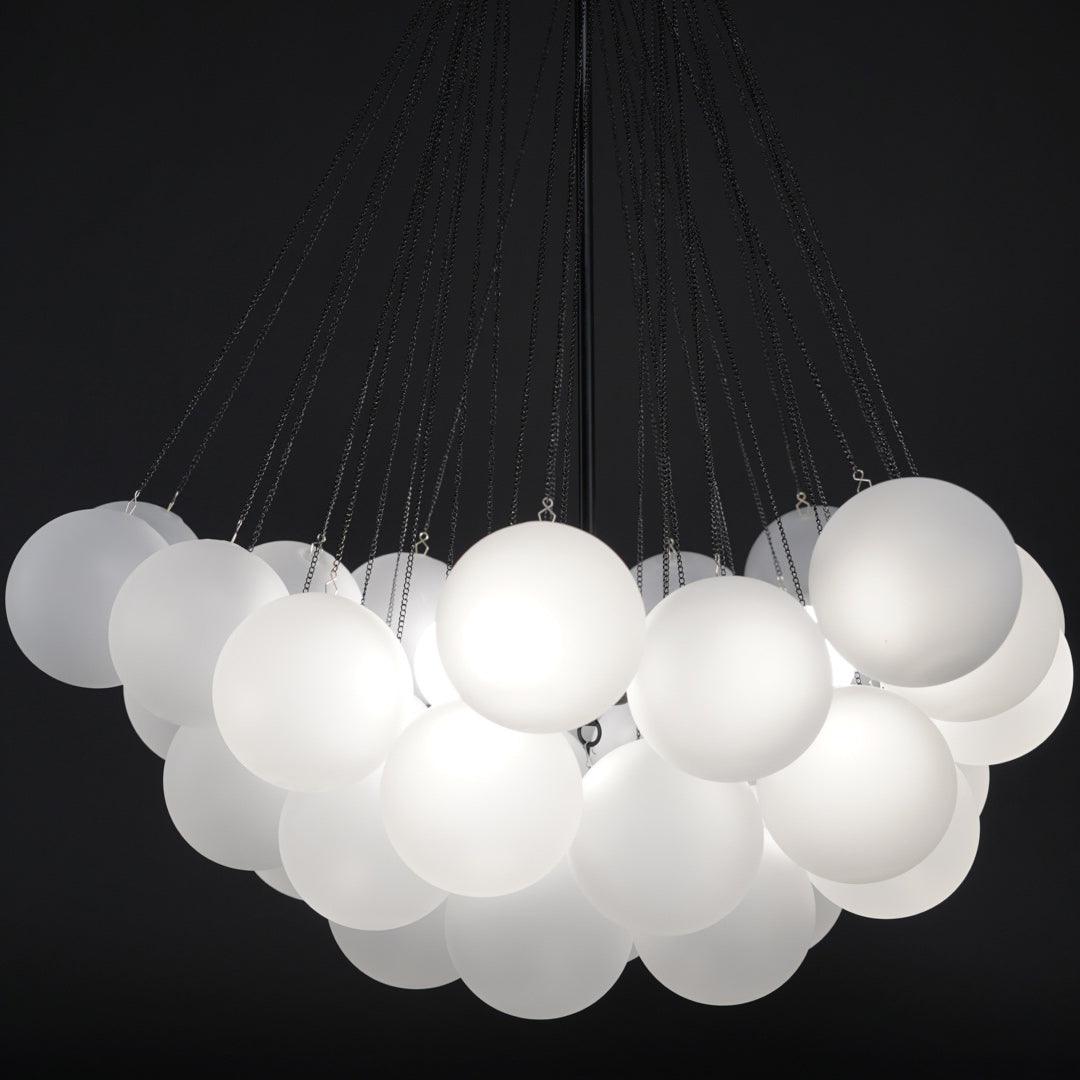 Lustra Lux Lampadario con Bolle in Vetro Satinato - Relic Pieces
