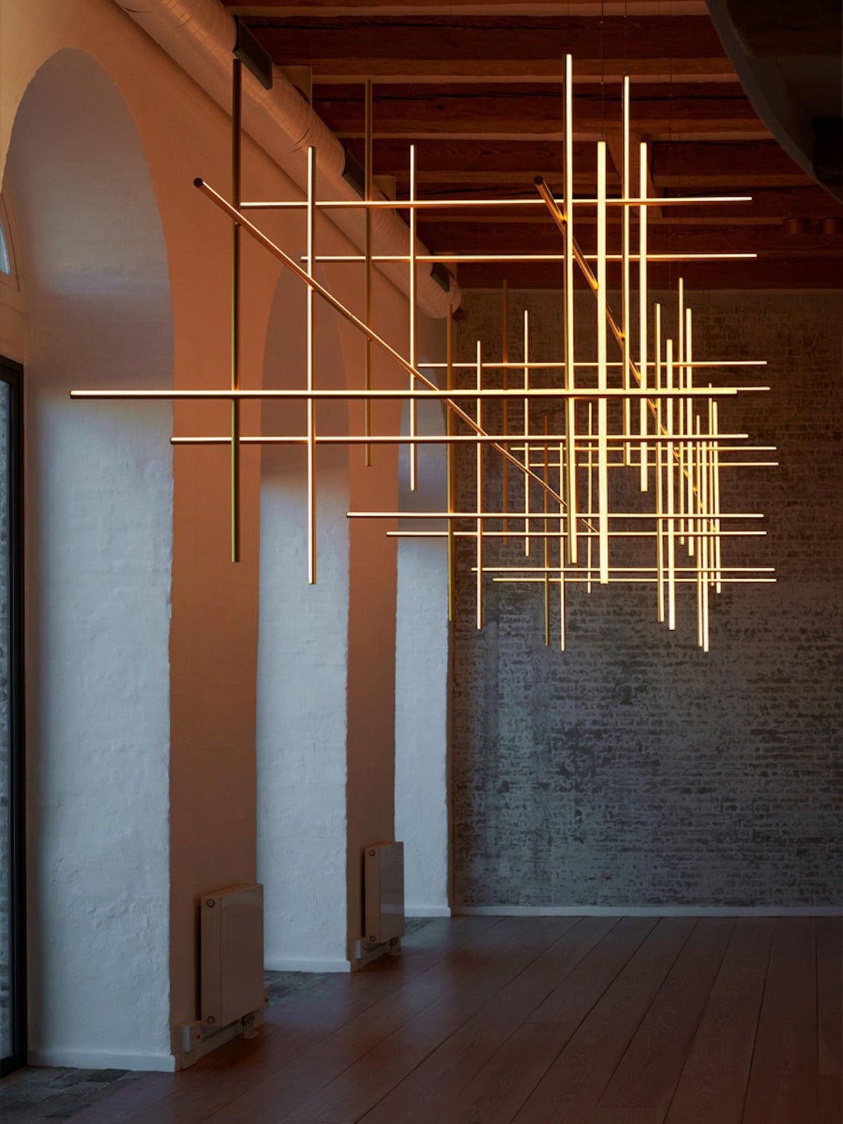 Renorelle lampadario lineare Crossbeam