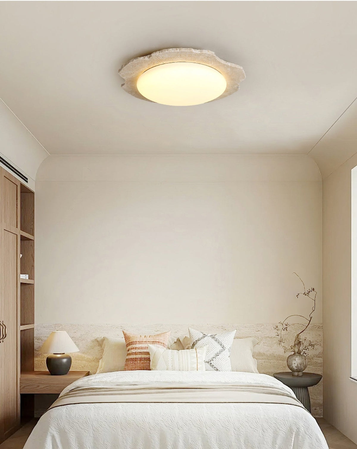 Nimbe Halo travertino Giallo lampada da soffitto