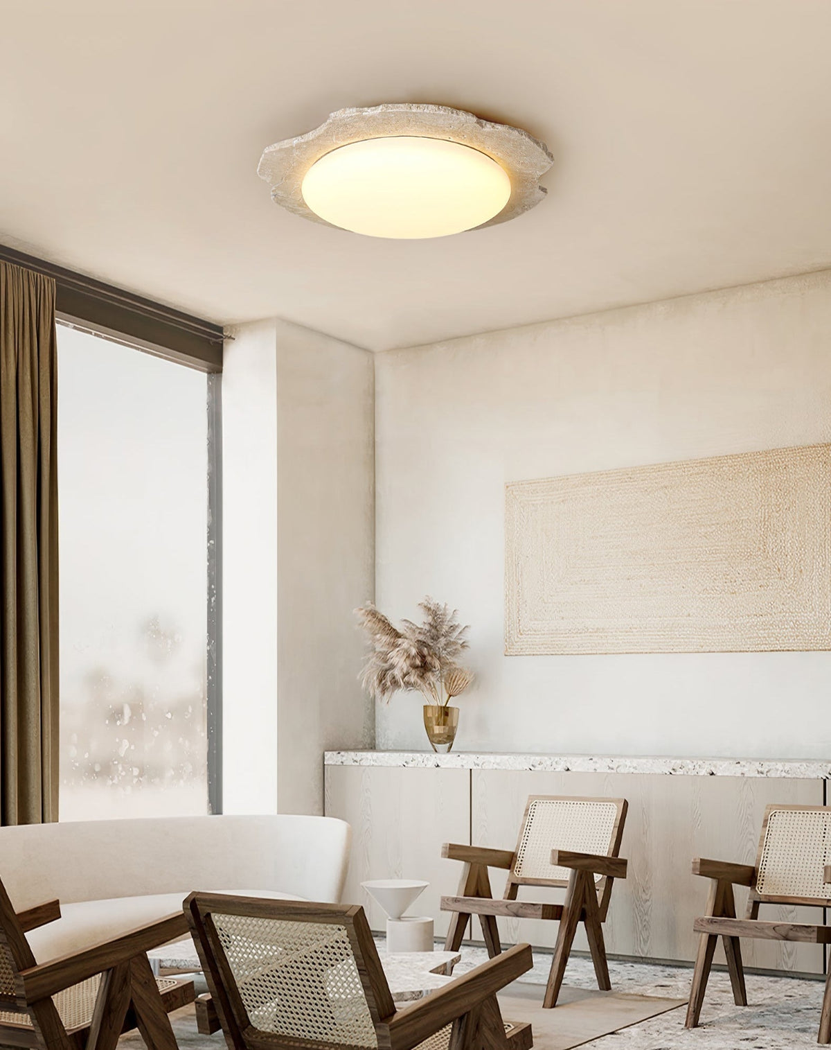 Nimbe Halo travertino Giallo lampada da soffitto