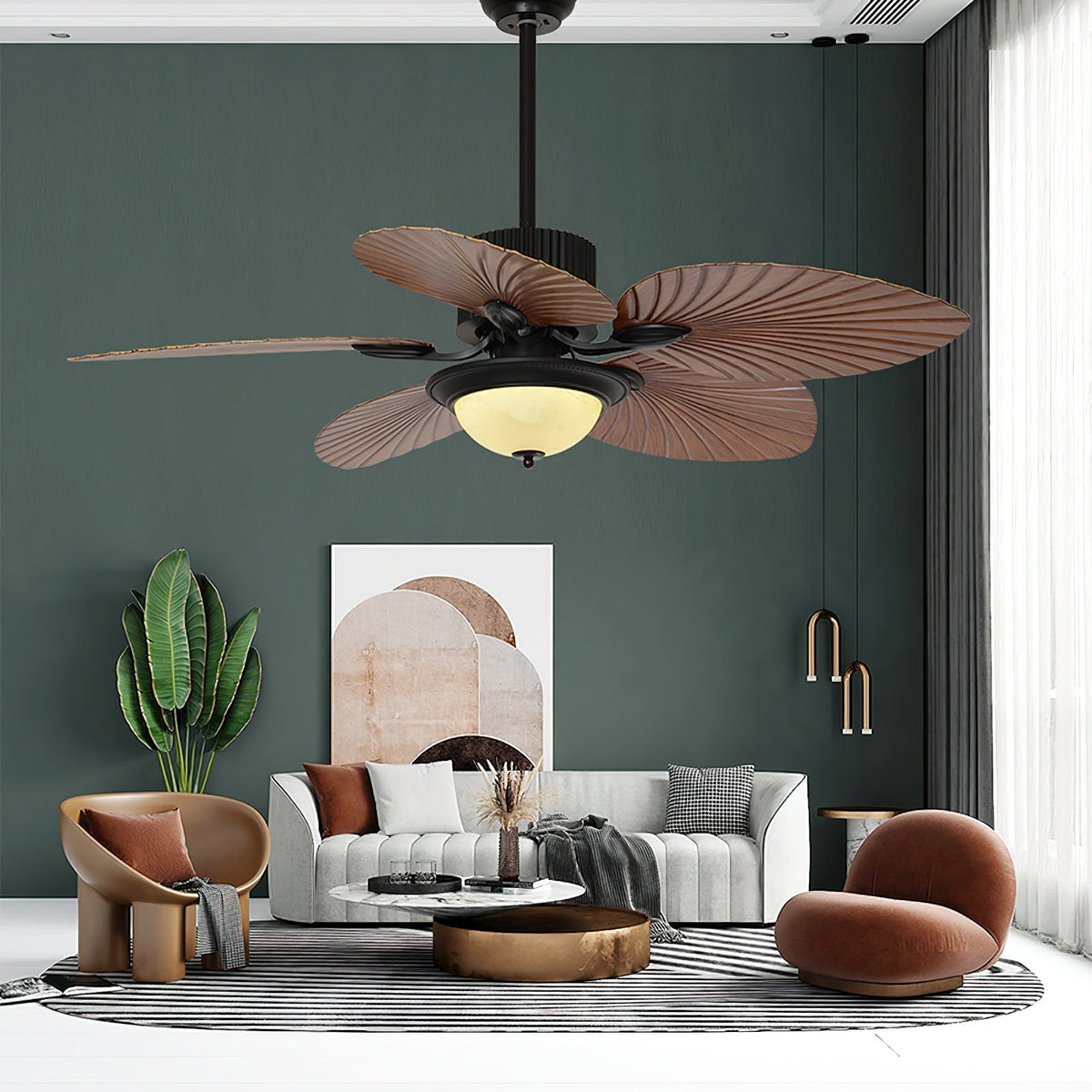 Viraalel ventilatore da soffitto con luce