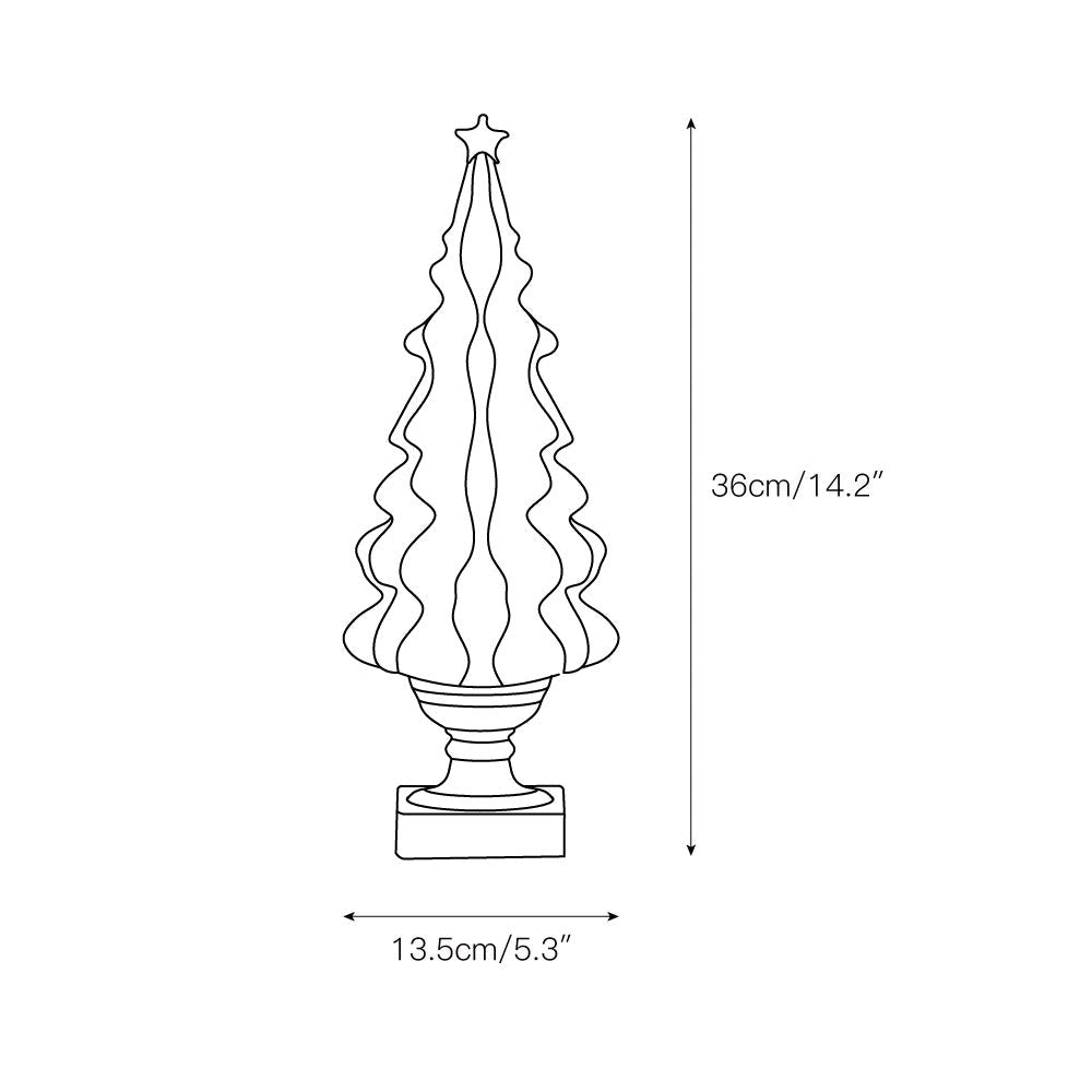 Lampada da tavolo a forma di albero di Natale in cristallo (batteria integrata)