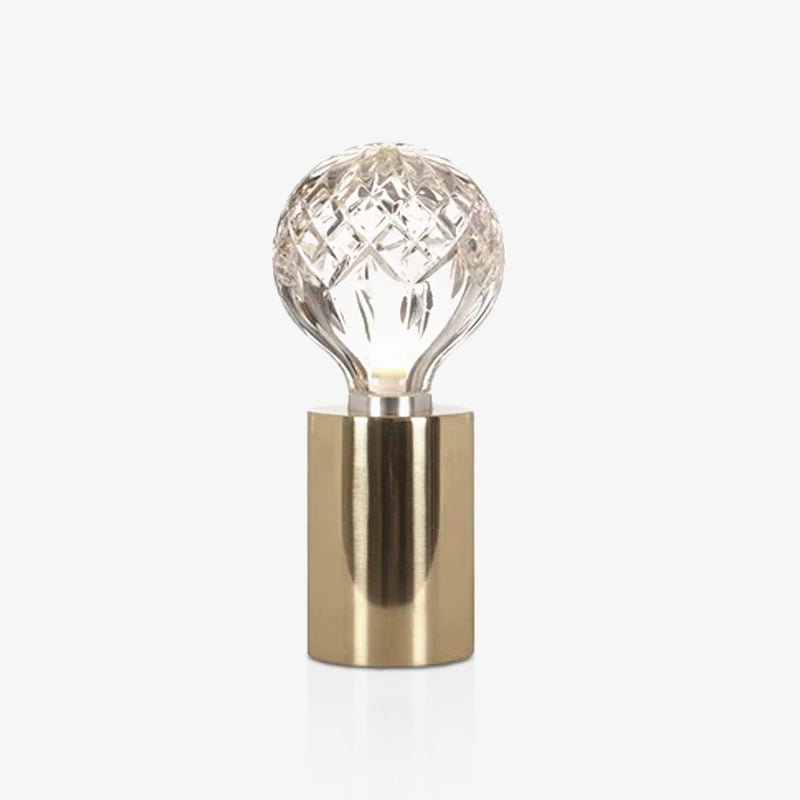 Lyrician lampada da tavolo in ottone e vetro industriale