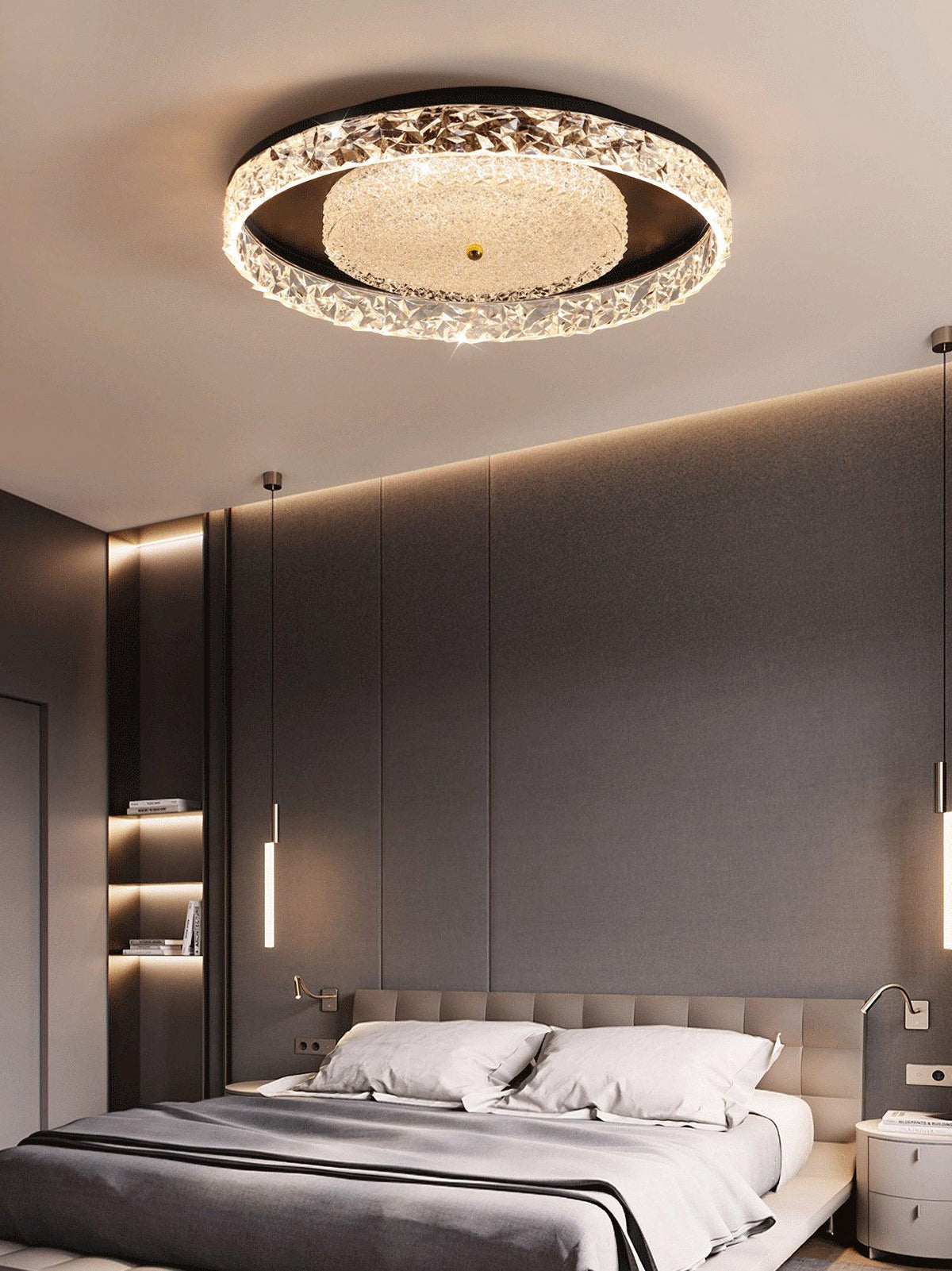 Bia lampada da soffitto in cristallo lusso postmoderna