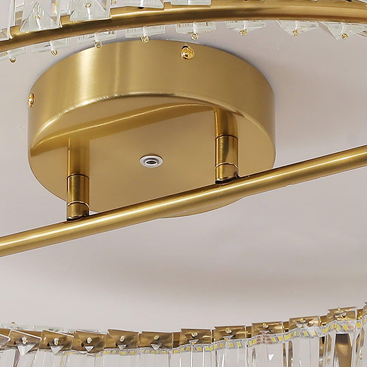 Elyaniella lampada da soffitto Anelli in cristallo Acciaio inox