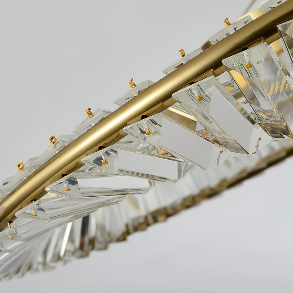 Elyaniella lampada da soffitto Anelli in cristallo Acciaio inox