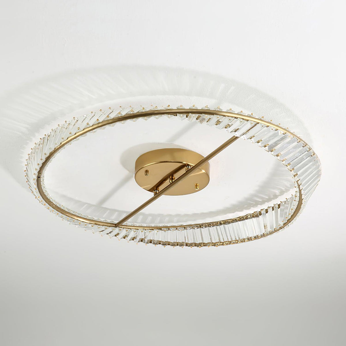 Elyaniella lampada da soffitto Anelli in cristallo Acciaio inox