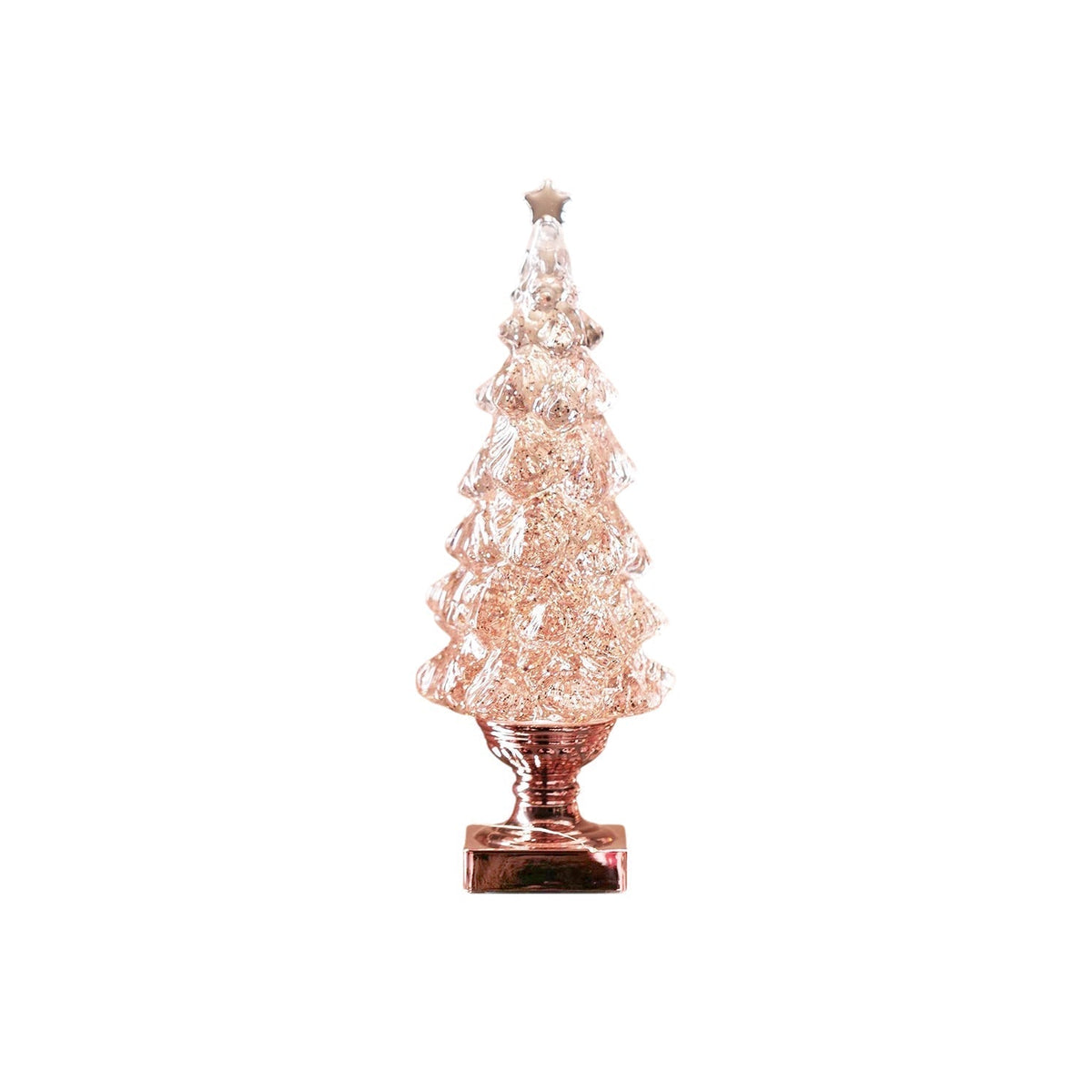 Lampada da tavolo a forma di albero di Natale in cristallo (batteria integrata)
