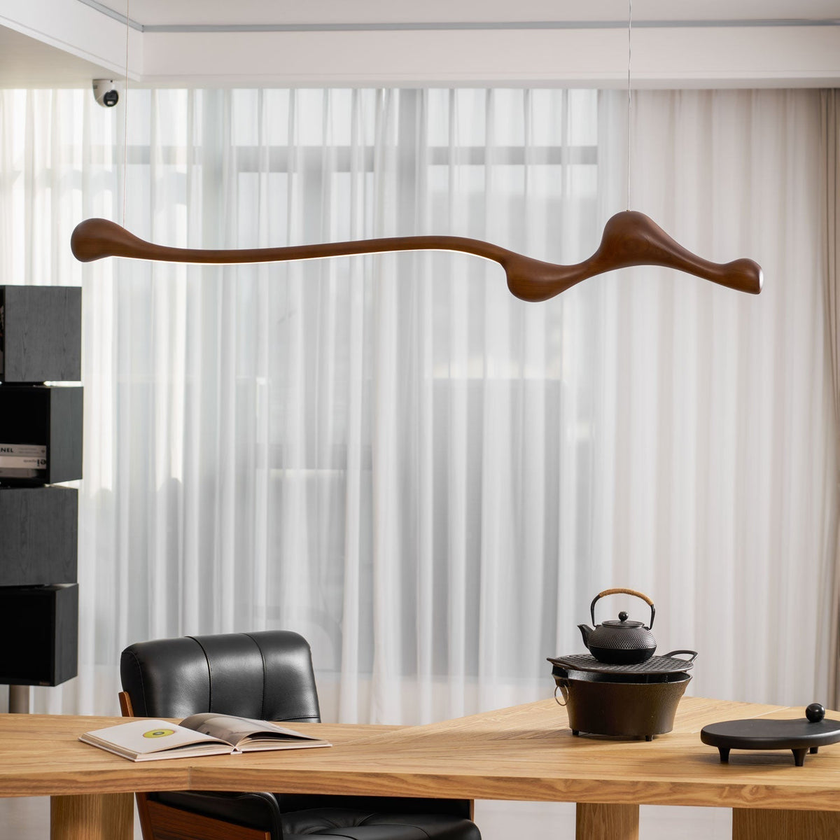 Alenor lampada a sospensione Retro in legno