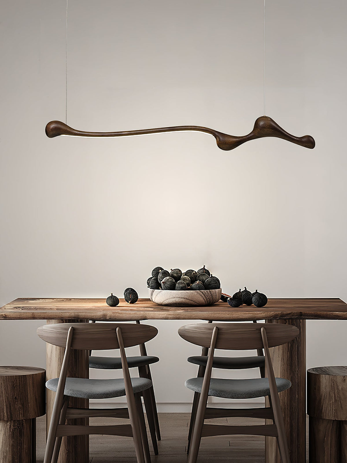 Alenor lampada a sospensione Retro in legno