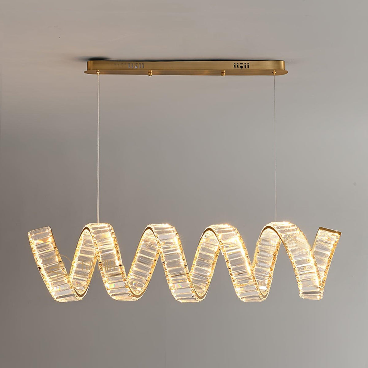 Luxielle lampadario Curvo LED Cristallo Lussuoso