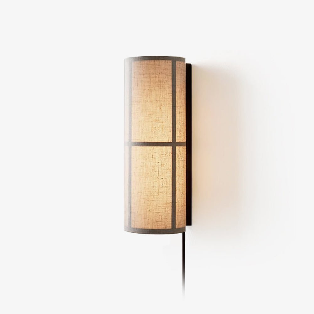 Seraniella lampada da parete Cilindrica in tessuto Art Nordic con spina
