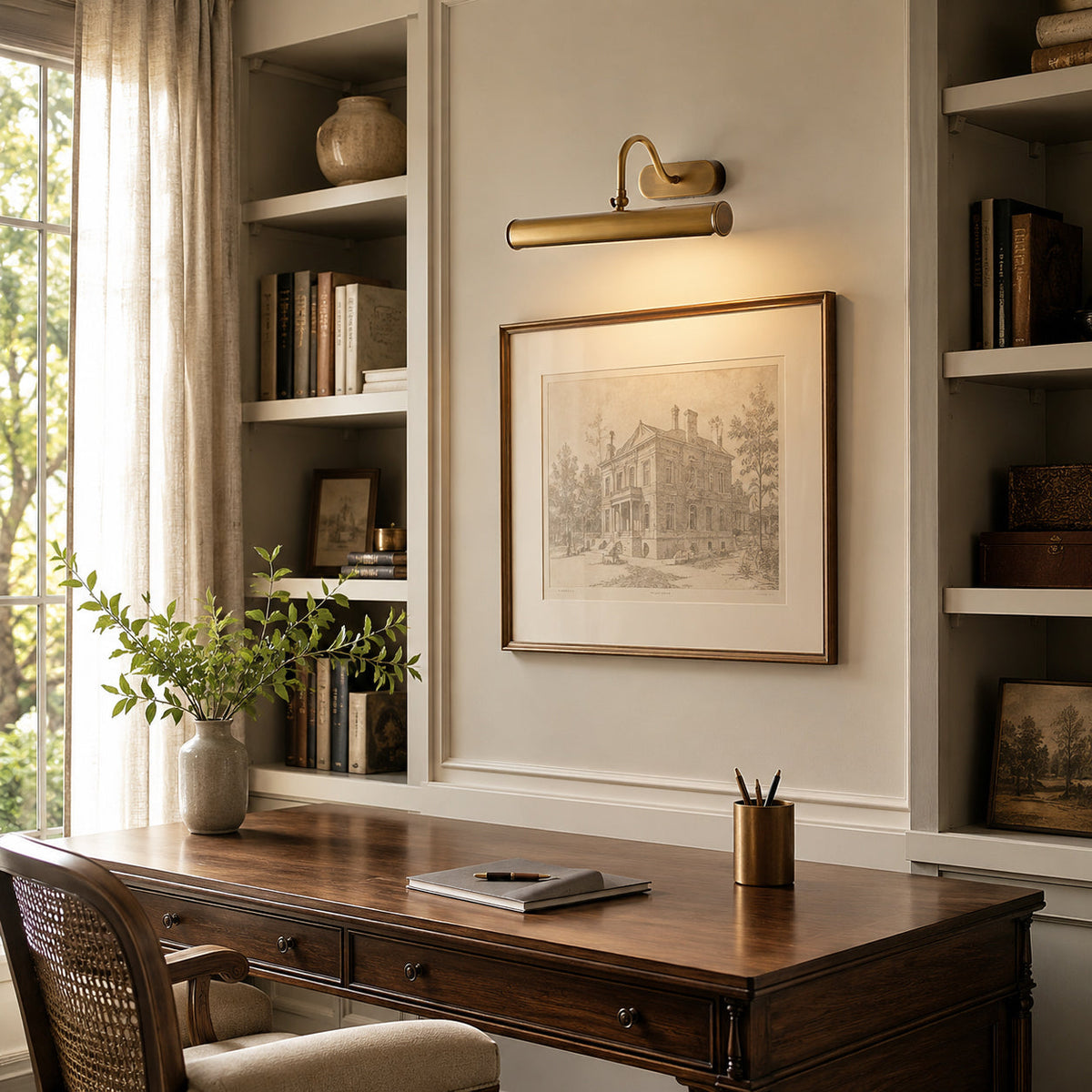 Ainsworth ottone lampada da parete