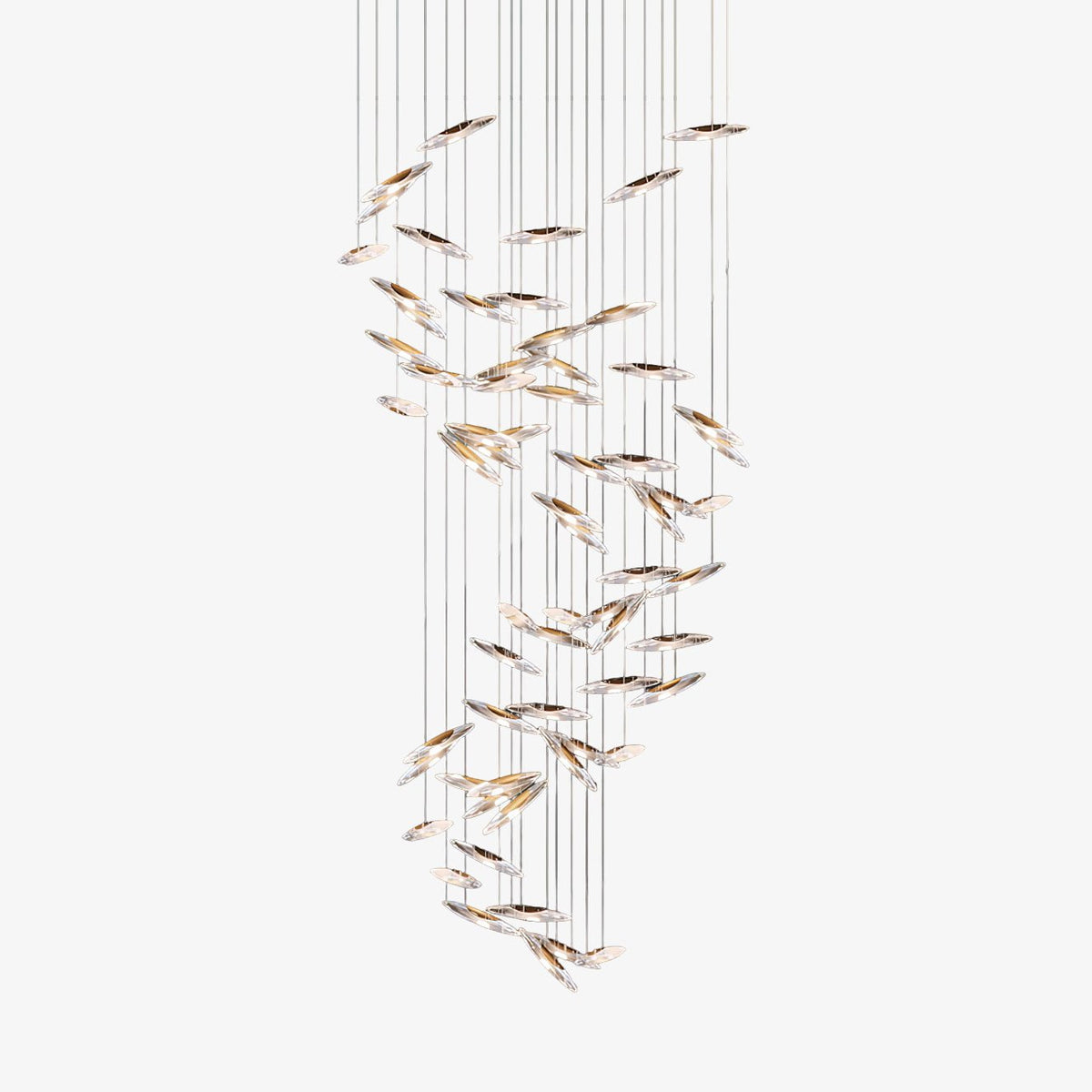 Hylor lampadario Luxury Moonlight Whispers in vetro