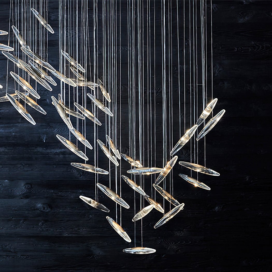 Hylor lampadario Luxury Moonlight Whispers in vetro