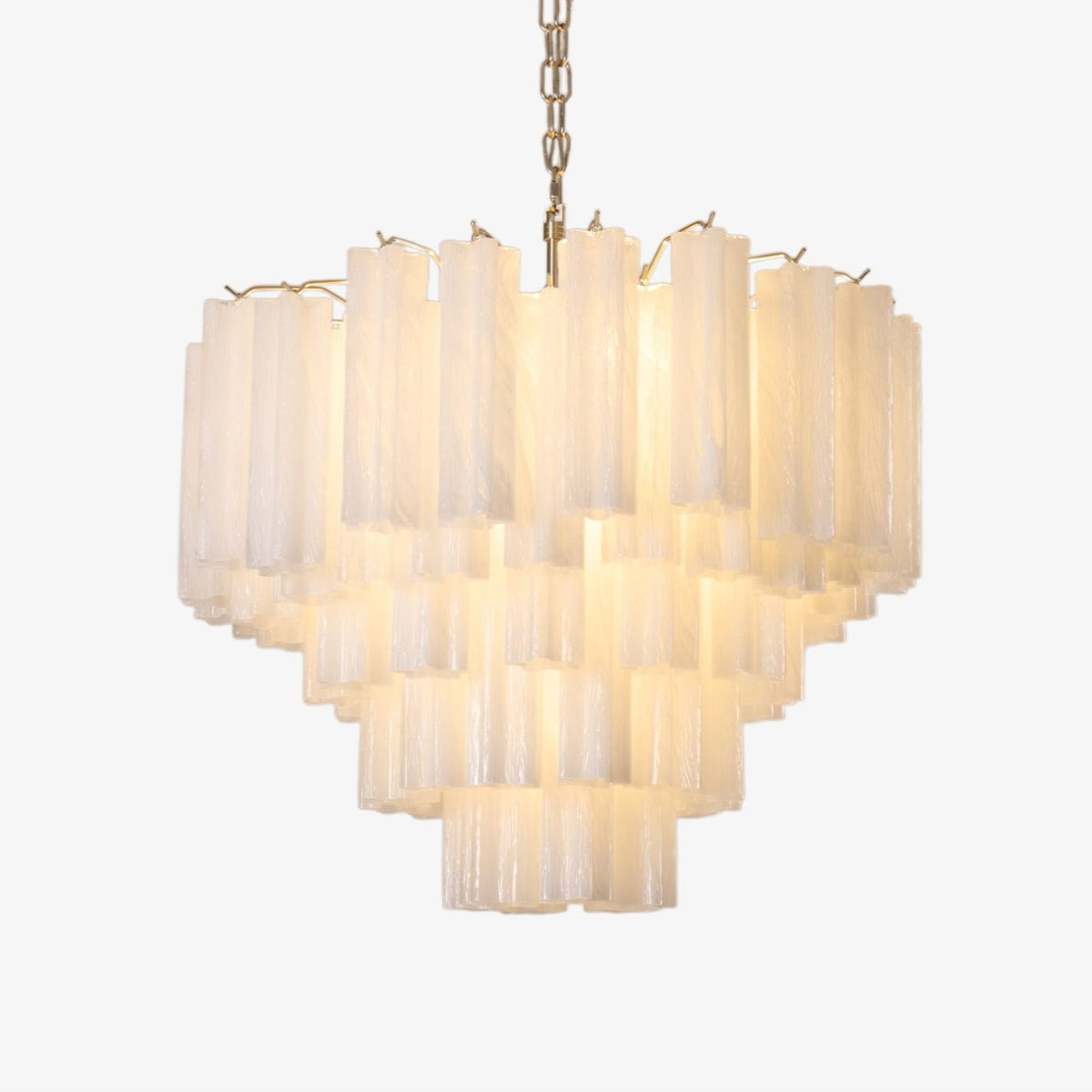 Velinaine lampadario vetro Murano Opalescente a Cascata