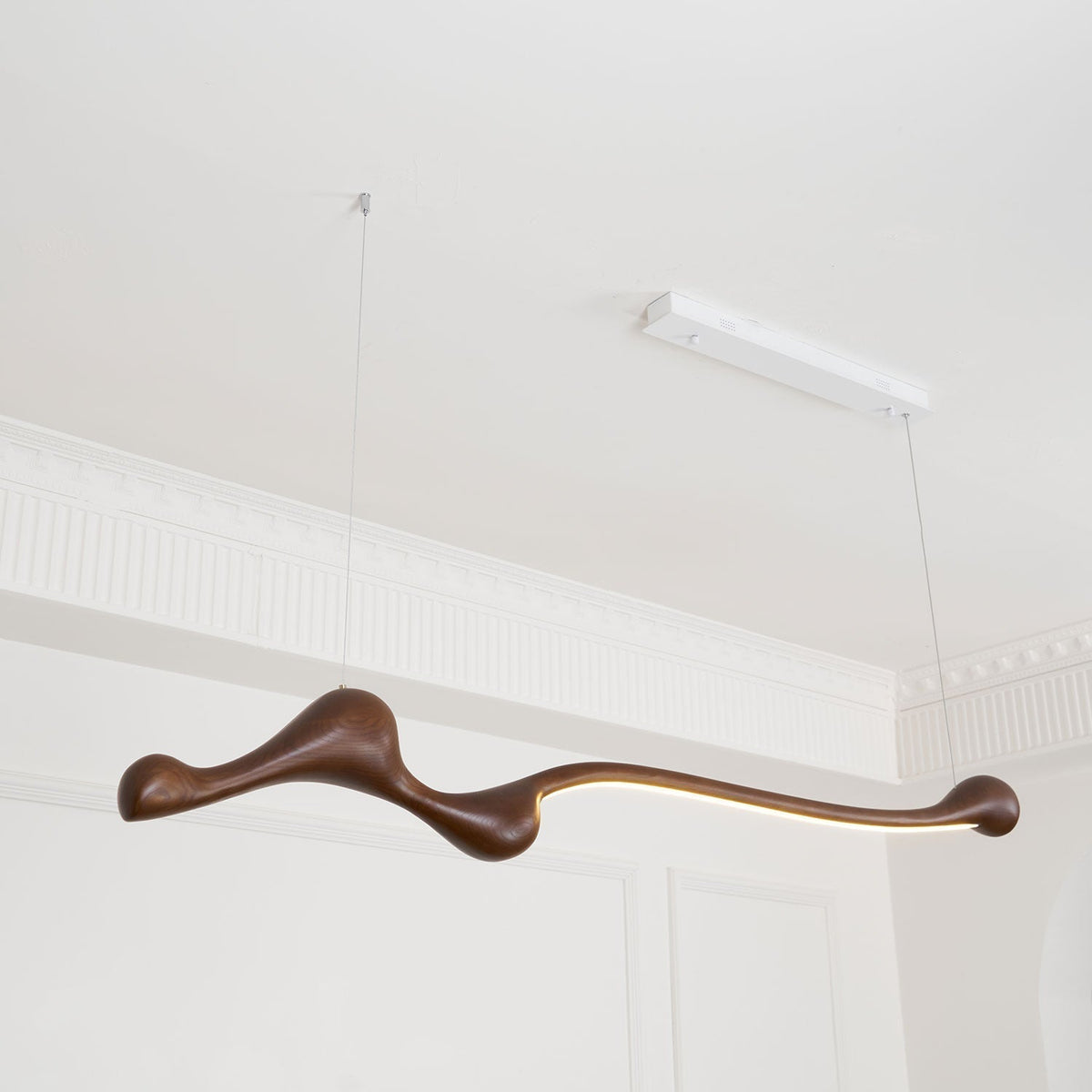 Alenor lampada a sospensione Retro in legno