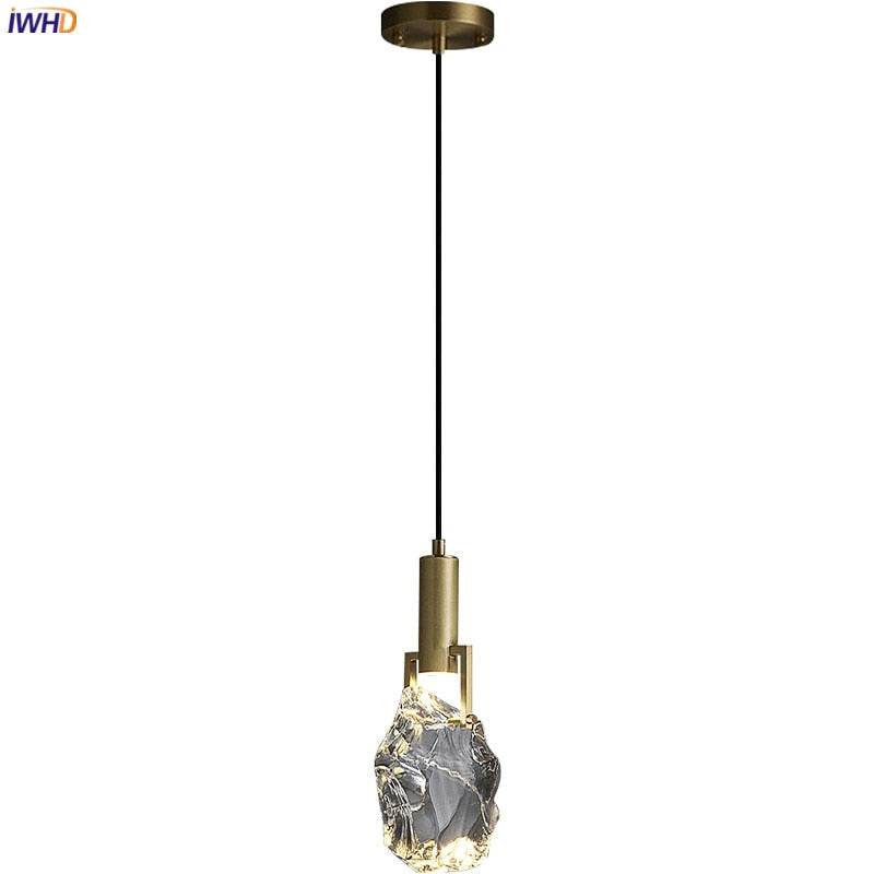 Kristy Moderno Goccia Cristallo Lampade a Sospensione Ottone - Relic Pieces