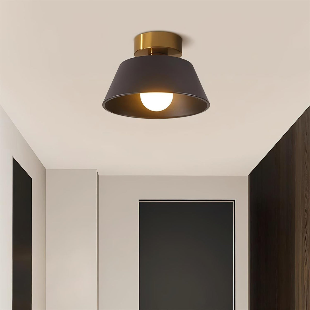Lampada da soffitto plafoniera moderna minimalista con rosone in metallo