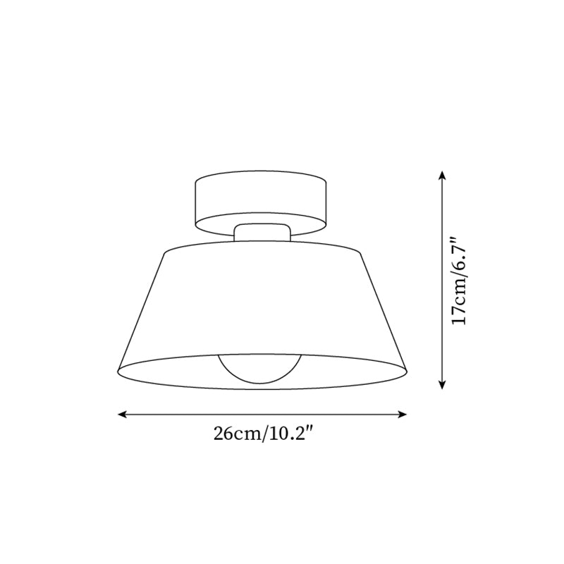 Lampada da soffitto plafoniera moderna minimalista con rosone in metallo