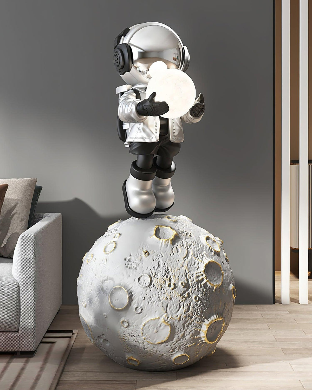 Lucelora lampada da terra in resina moderna