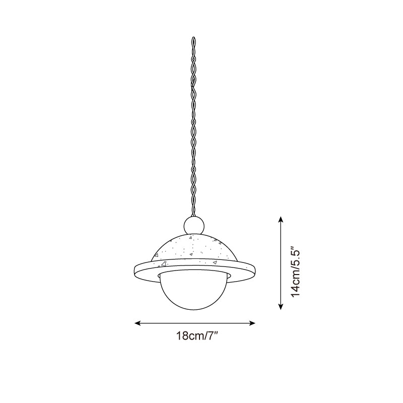 Noreaya Donut lampada a sospensione travertino