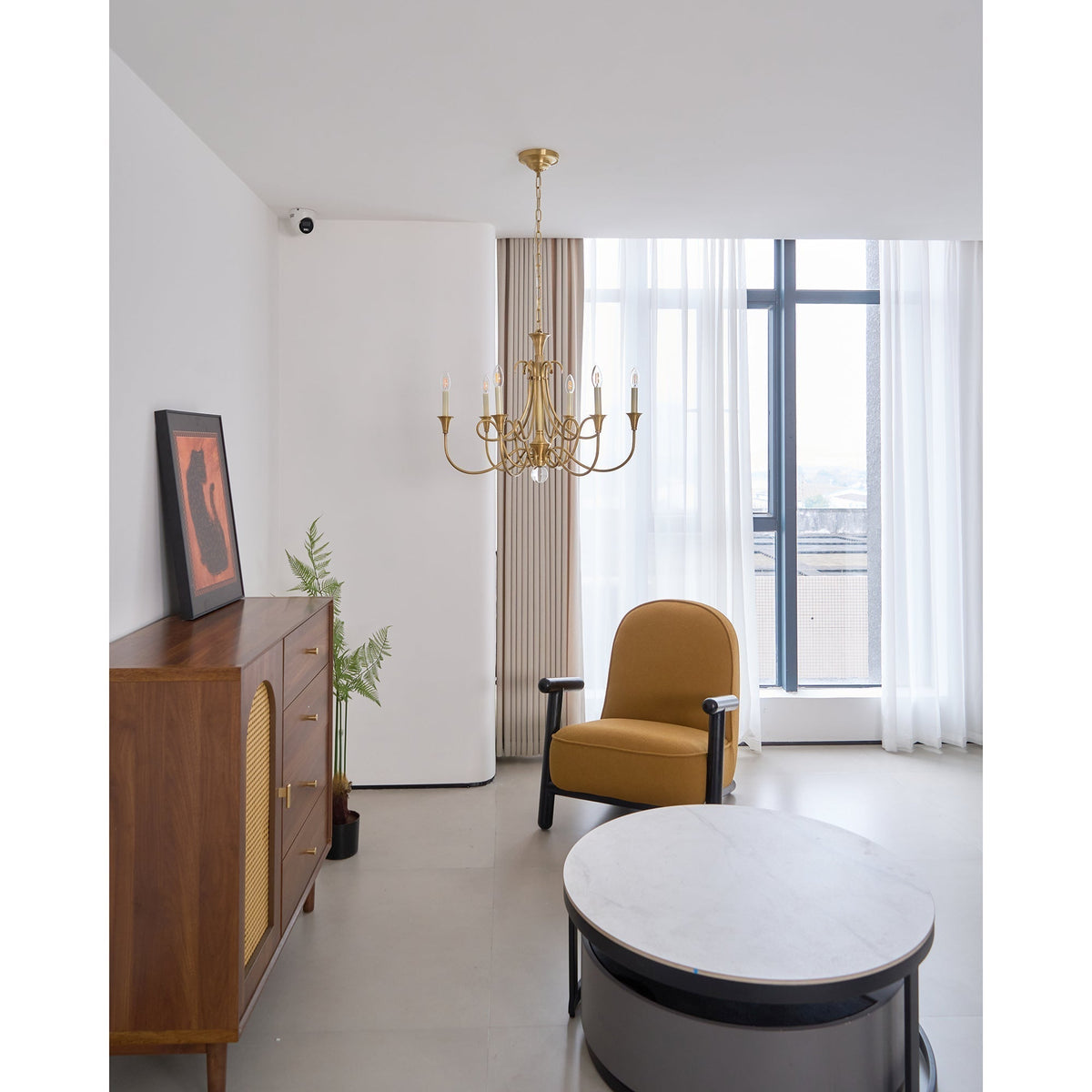 Efra lampadario ottone Double Twist Candelabra Cristallo