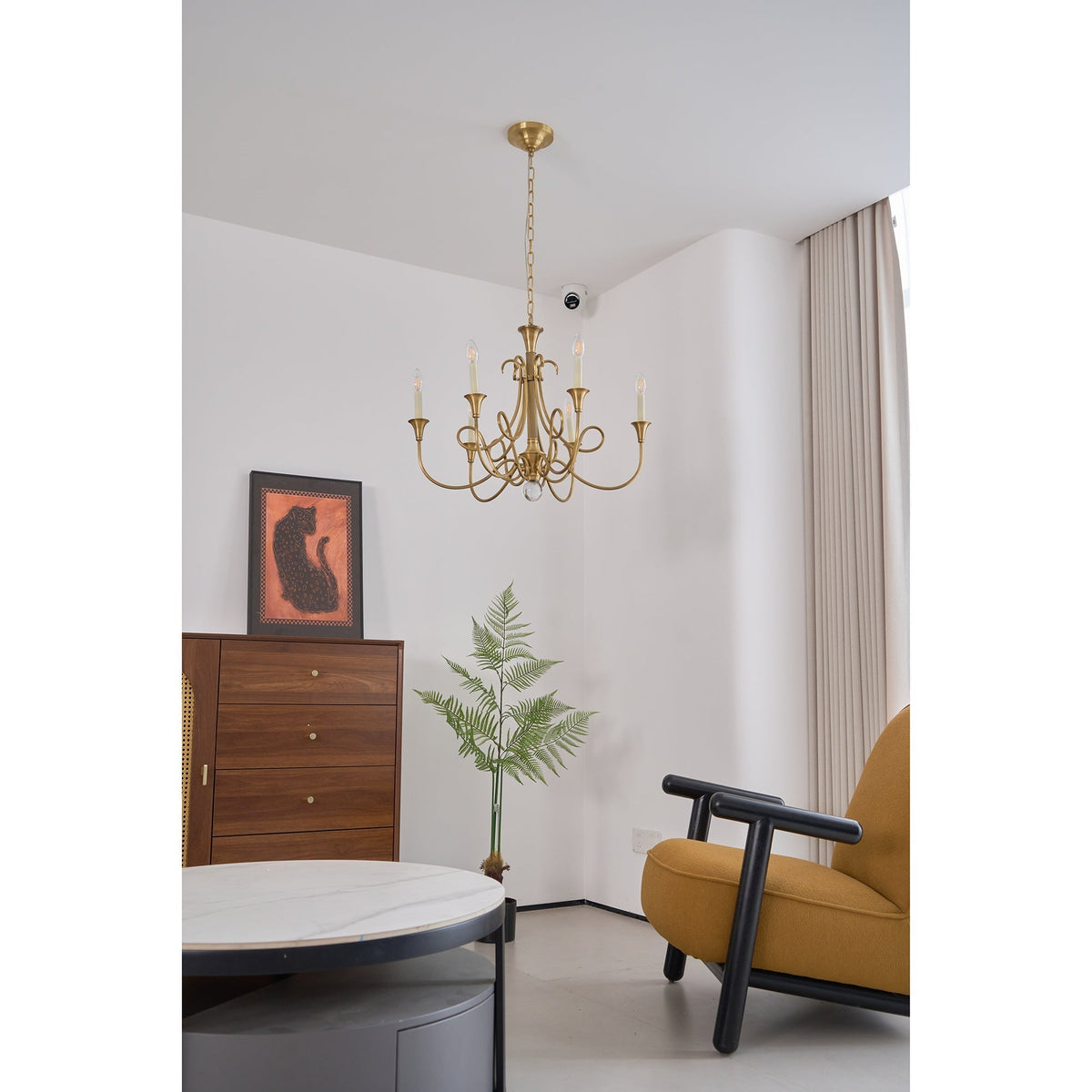 Efra lampadario ottone Double Twist Candelabra Cristallo