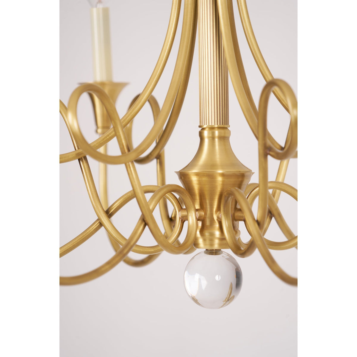 Efra lampadario ottone Double Twist Candelabra Cristallo