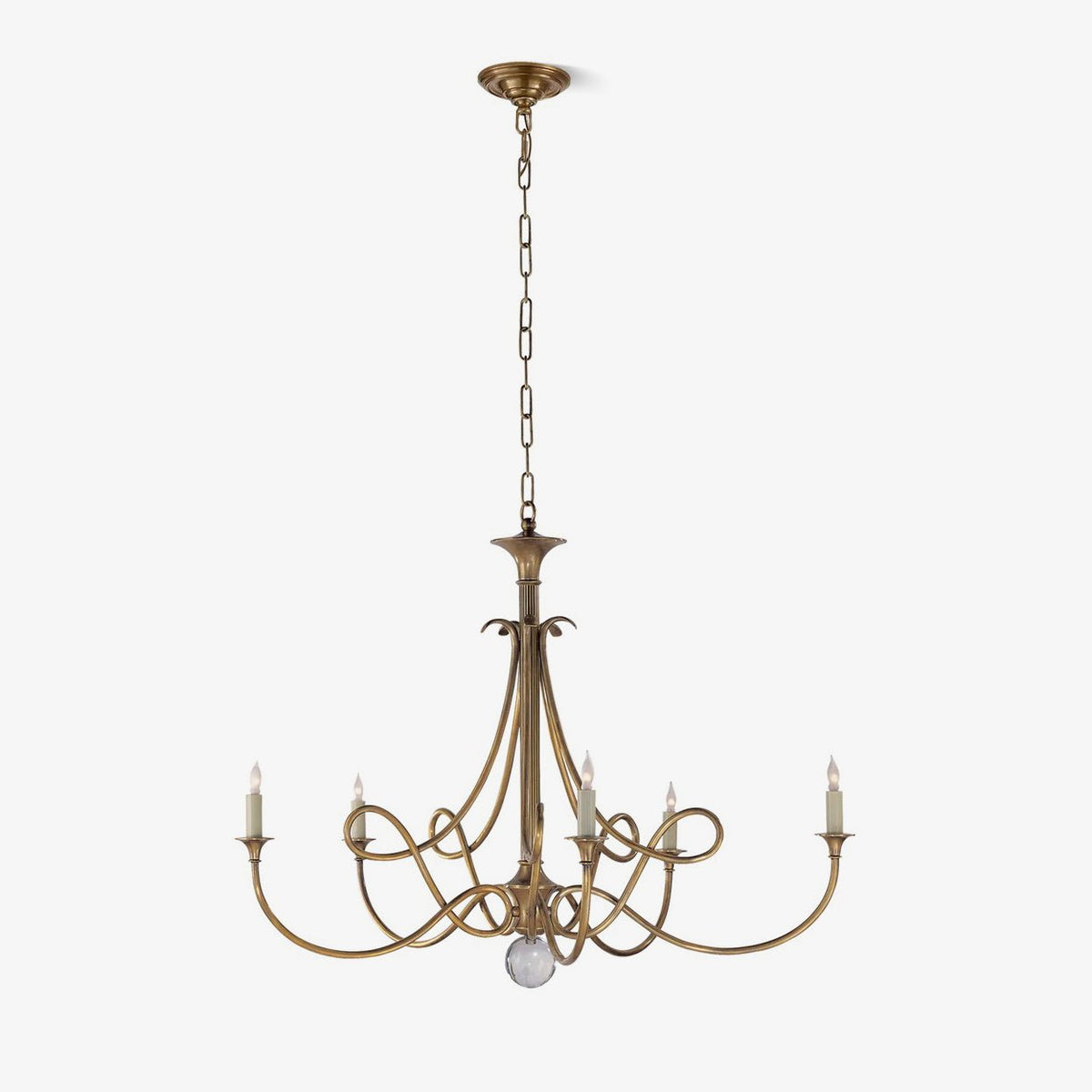 Efra lampadario ottone Double Twist Candelabra Cristallo