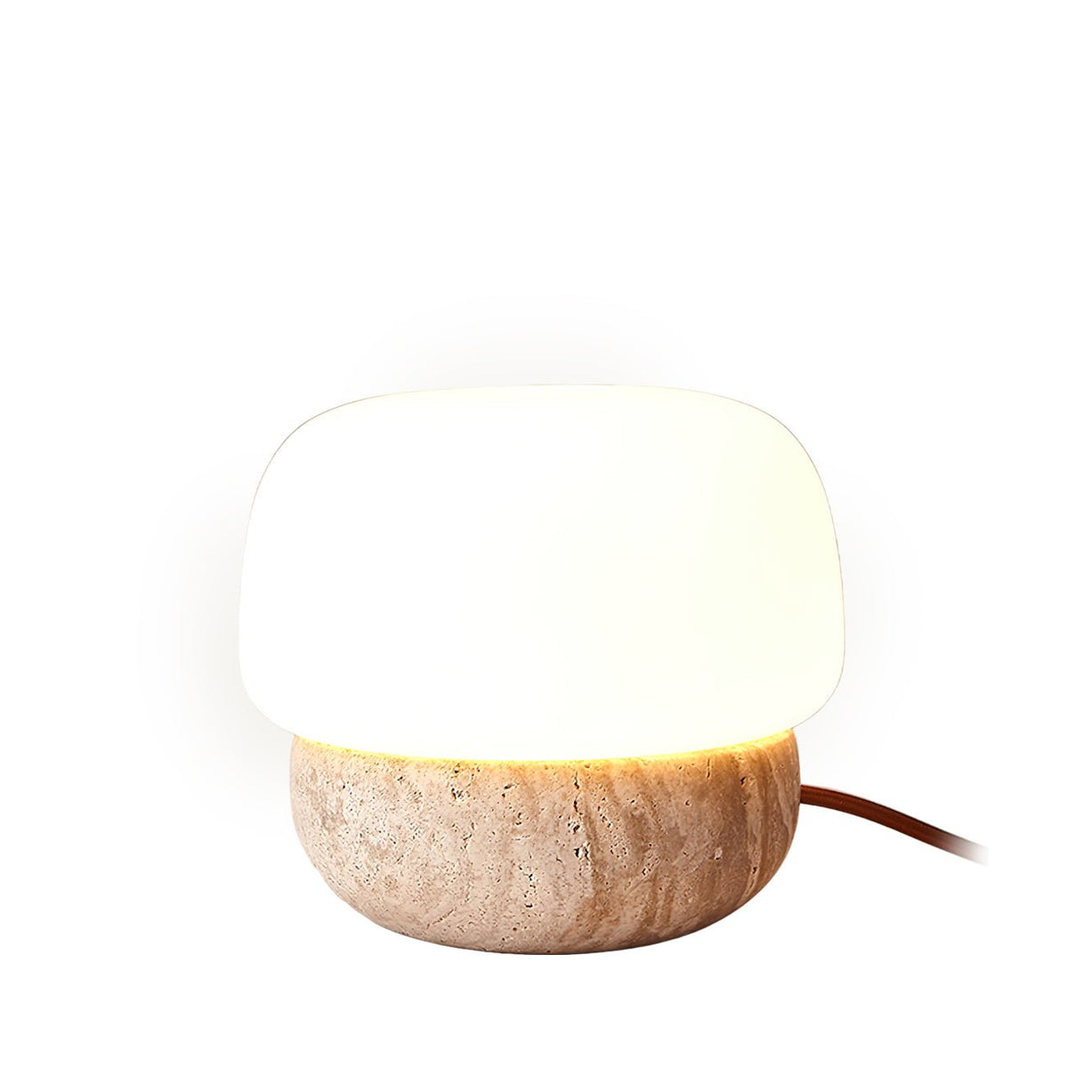 Eldoreth Dome Base travertino lampada da tavolo